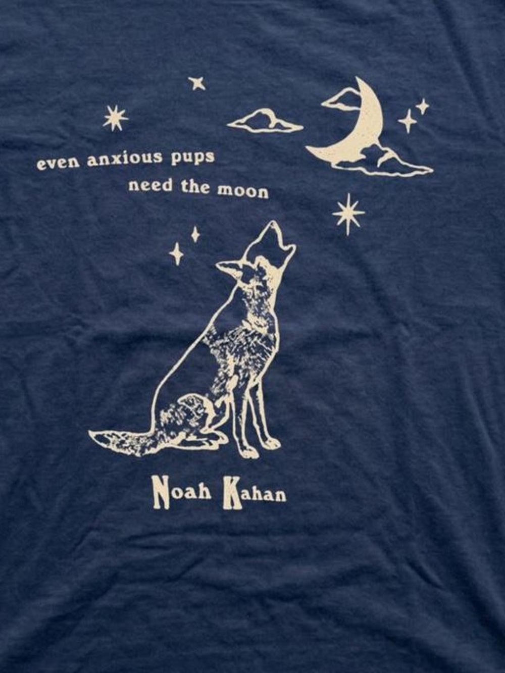 Noah Kahan even anxious pups need the moon shirt, NK folk music tee - Picture 2 of 2